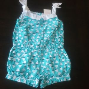 Janie and Jack size 5 New sailboats romper summer